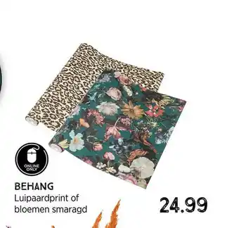 Xenos Behang Luipaardprint Of Bloemen Smaragd aanbieding