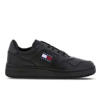 Foot Locker Tommy Jeans Basket Low Heren Schoenen - Zwart - Maat: 41 - Leer - Foot Locker aanbieding