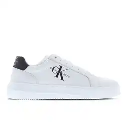 Foot Locker Calvin Klein Chunky Cupsole Mono Heren Schoenen - Wit - Maat: 40 - Leer - Foot Locker aanbieding