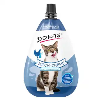 Zooplus 80g Dokas melkcrème met kipfilet kattensnacks aanbieding