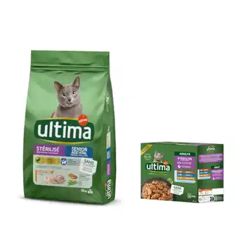 Zooplus 10 kg Ultima droogvoer + 8 x 85 g Ultima natvoer gratis! - Sterilized Senior aanbieding