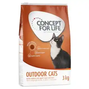 Zooplus 3x3kg Outdoor Cats Concept for Life Kattenvoer aanbieding