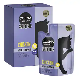 Zooplus 12x60g Cosma Smoothies Kattensnacks Kip met Pompoen aanbieding