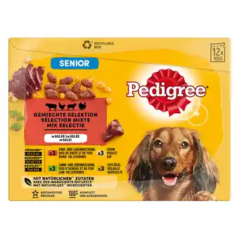 Zooplus 10 + 2 gratis! 12 x 100 g Pedigree Multipack - Maaltijdzakjes Senior 7+ (12 x 100 g) aanbieding