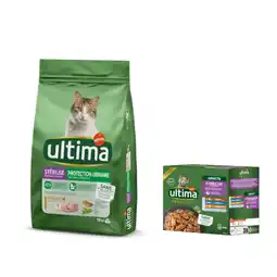 Zooplus 10 kg Ultima droogvoer + 8 x 85 g Ultima natvoer gratis! - Sterilized Urinary Kip aanbieding