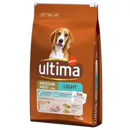 Zooplus 25% korting! 2 x Ultima honden droogvoer - Medium / Maxi Light Adult Kip (2 x 7 kg) aanbieding