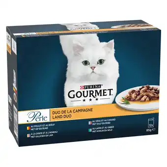 Zooplus 3 + 1 Gratis! Gourmet Perle kattenvoer 48 x 85 g - Duo van het platteland aanbieding