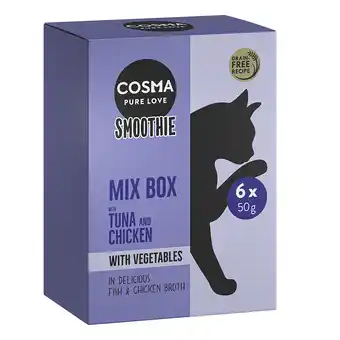 Zooplus 6x50g Cosma Smoothies Mix Kattensnacks aanbieding