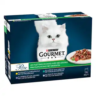 Zooplus 3 + 1 Gratis! Gourmet Perle kattenvoer 48 x 85 g - Overheerlijke reepjes met groenten aanbieding