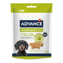 Zooplus 3 + 1 gratis! 4 x 150 g / 155 g Advance Snacks - Hypoallergenic 4 x 150 g aanbieding