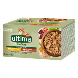 Zooplus 40 x 85 g Ultima Nature Paté Katten Kip & Rund kattenvoer nat aanbieding