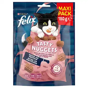 Zooplus 3 + 1 gratis! Felix Snacks - Tasty Nuggets Zalm en Forel (4 x 180 g) aanbieding