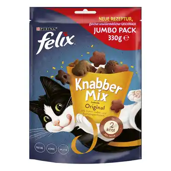 Zooplus 3 + 1 gratis! Felix Snacks - Knabbel Mix Original (4 x 330 g) aanbieding