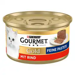 Zooplus 36 + 12 gratis! 48 x 85 g Gourmet Gold Kattenvoer - Gold Paté met Rund aanbieding