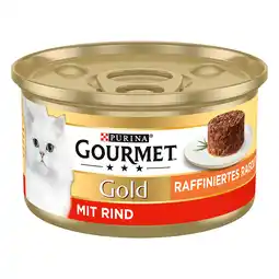 Zooplus 48 x 85 g Gourmet Gold geraffineerde ragout Kattenvoer - Rund aanbieding