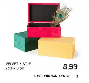 Xenos Velvet Kistje 23x14x10 Cm aanbieding