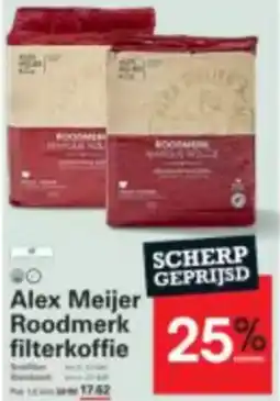 Sligro Alex Meijer Roodmerk filterkoffie aanbieding