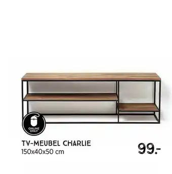 Xenos TV-Meubel Charlie 150x40x50 Cm aanbieding