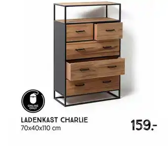 Xenos Ladekast Charlie 70x40x110 Cm aanbieding