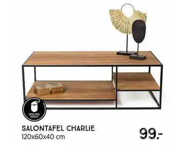 Xenos Salontafel Charlie 120x60x40 Cm aanbieding