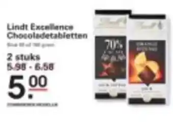 Sligro Lindt Excellence Chocoladetabletten aanbieding