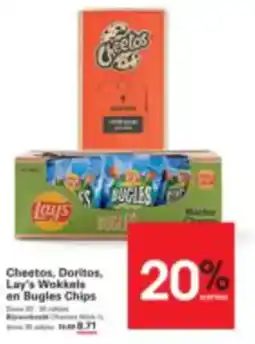 Sligro Cheetos, Doritos, Lay's Wokkels en Bugles Chips aanbieding