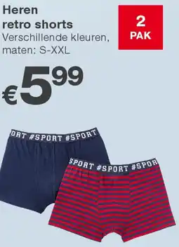 Kik Heren retro shorts aanbieding