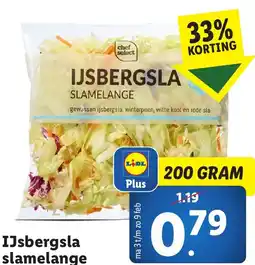 Lidl IJsbergsla slamelange aanbieding