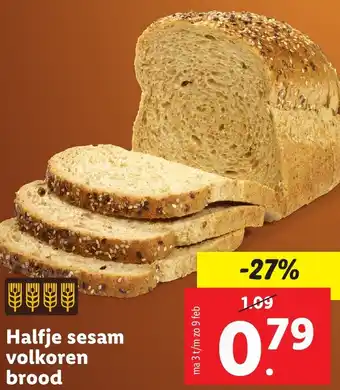 Lidl Halfje sesam volkoren aanbieding