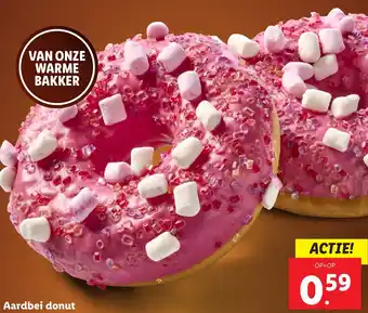 Lidl Aardbei donut aanbieding