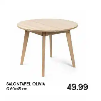 Xenos Salontafel Olivia Ø 60x45 Cm aanbieding