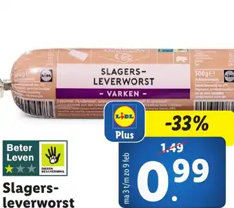 Lidl Slagersleverworst aanbieding