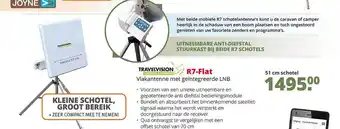 Teun Travelvision Satellite Antennas R7-Flat Vlakantenne Met Geintegreerde LNB 51 cm schotel aanbieding