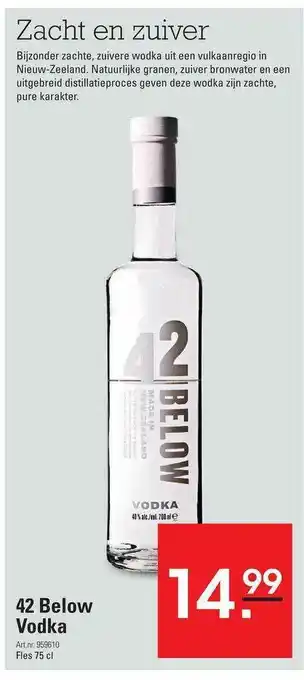 Sligro 42 Below Vodka aanbieding