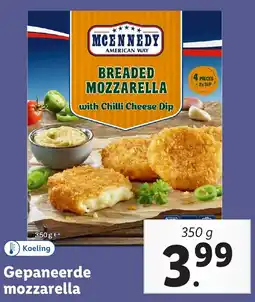 Lidl Gepaneerde mozzarella aanbieding