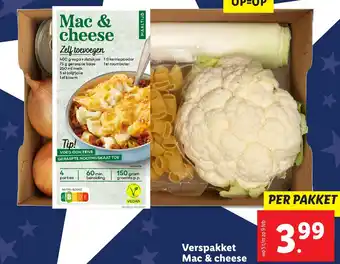 Lidl Verspakket Mac & cheese aanbieding