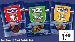 Lidl Beef Jerky of Plant Protein Jerky aanbieding