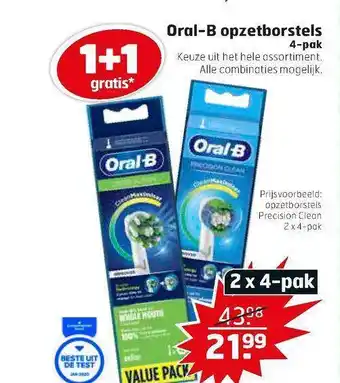 Trekpleister Oral-b opzetborstels 4-pak aanbieding