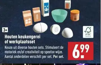 ALDI Houten Keukengerei Of Werkplaatsset aanbieding