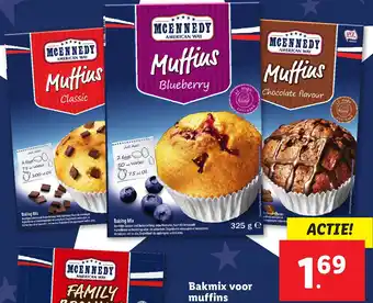 Lidl Bakmix voor muffins aanbieding