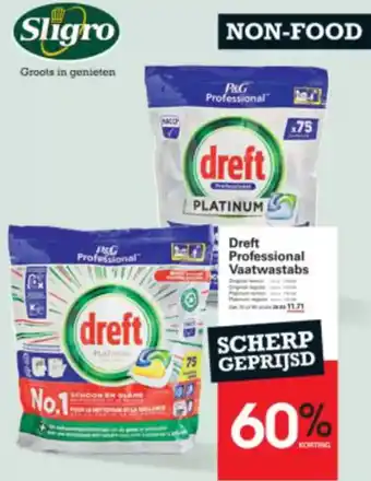 Sligro Sligro Dreft Professional Vaatwastabs aanbieding