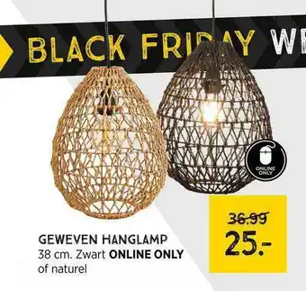 Xenos Geweven Hanglamp 38 Cm aanbieding