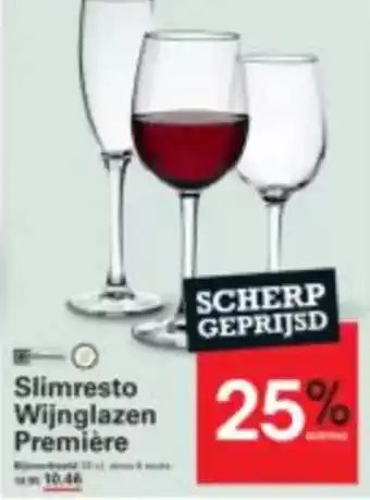 Sligro Slimresto wijnglazen première aanbieding