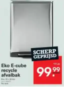 Sligro Eko E-cube recycle afvalbak aanbieding