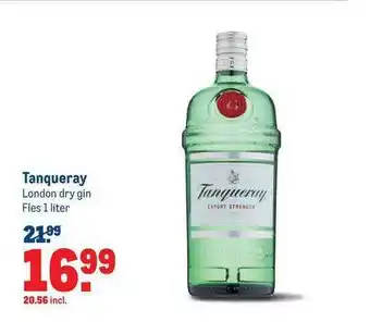 Makro Tanqueray london dry gin 1 liter aanbieding