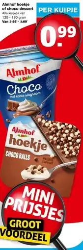 Hoogvliet Almhof hoekje of choco dessert aanbieding