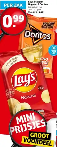 Hoogvliet Lay's Flavour, Bugles of Doritos aanbieding