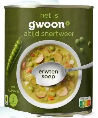 Hoogvliet G'woon erwtensoep aanbieding