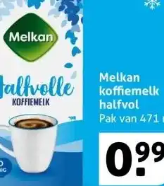 Hoogvliet Melkan koffiemelk halfvol aanbieding