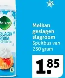 Hoogvliet Melkan geslagen slagroom aanbieding